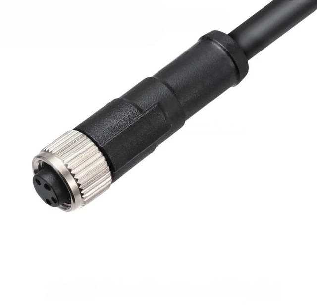 Main image of Meters M8 Straight Right Angled 3 4 5 6 8Pins Unshielded 26AWG PVC PUR Moulded Leads Female Cable Connector