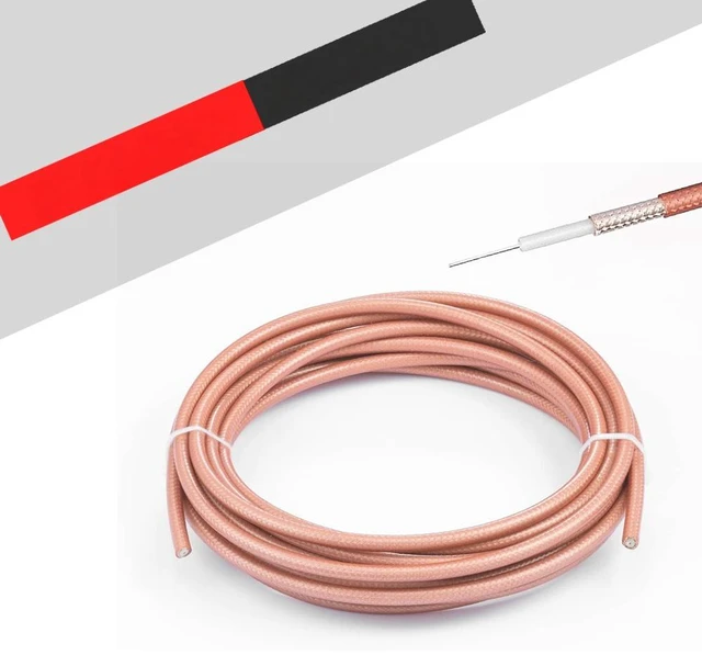 Main image of RG142 Cable Low Loss RF Coaxial Brown Silver-Plated Copper Double Shielded Aircraft comm radio gps antenna/uhf/wifi 4g 20CM-30M