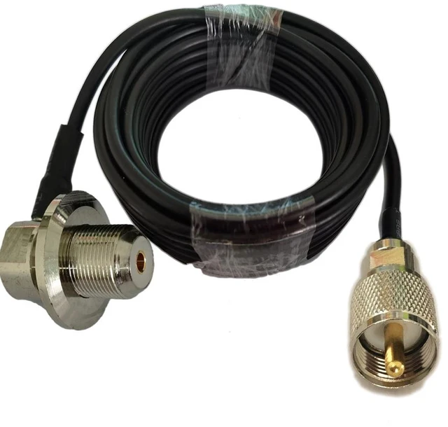Main image of Long UHF PL259 Male to UHF SO239 Female Connector for Car Mobile Radio Antenna RG58 Coax Cable 1/2/3/5/10/15/20/30m