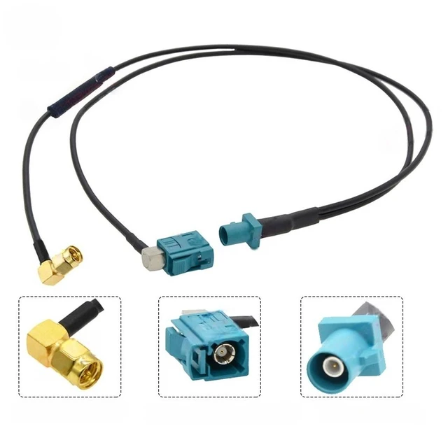Main image of 1PCS Fakra Z Male to Z Female/SMA/SMA 90 Right Angle Y Type Splitter Cable RG174 Pigtail Car GPS Extension Radio Connect Wire
