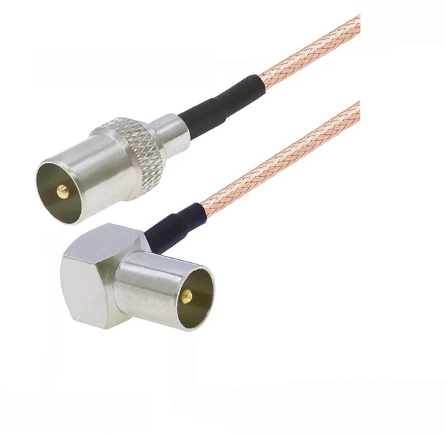 Main image of RG179 Cable 75Ohm TV Male 90 to TV Female 90 Right Angle Plug RG-179 Pigtail TV Antenna Cord Jumper TV Aerial RF Coaxial Cable