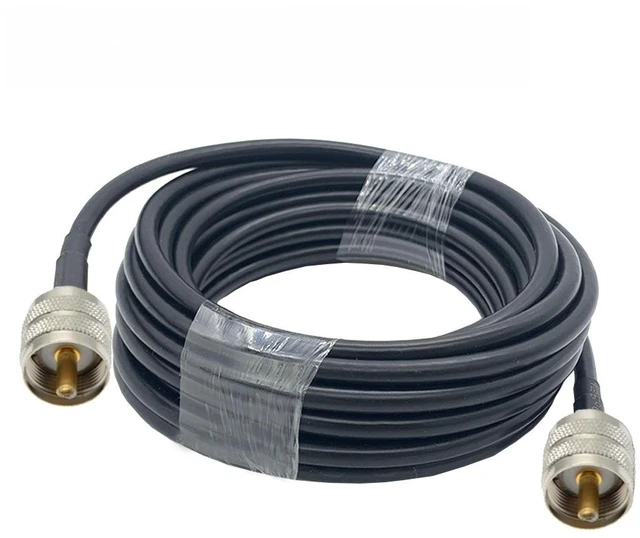Main image of RG58 Coaxial Cable PL259 UHF male to UHF male connector RF Adapter Coax Ham Radio Extension Cable 50ohm 30CM 50CM 1M 2M 5M 10M