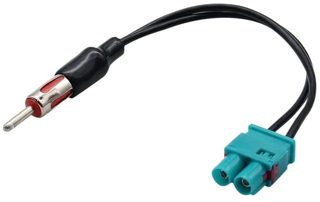 Main image of Car Radio Audio Cable Adaptor, Antenna Audio Cable Male Double Fakra-Din Male Aerial For Aftermarket Vehicle