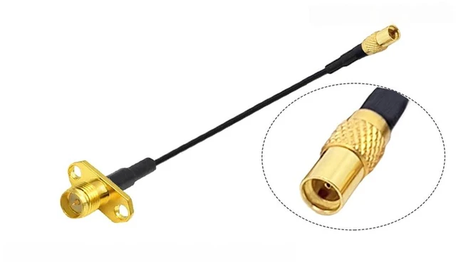 Main image of 1PCS MMCX to SMA/RP-SMA Female Flange Panel Mount RF1.37 Pigtail Cable FPV Antenna Extension Cord for Aftermarket VTX