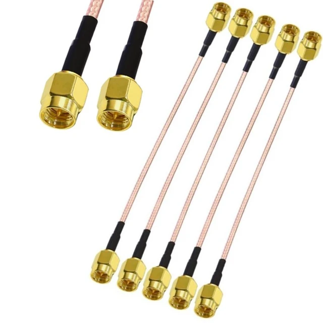Main image of 5PCS SMA Male to SMA Male Plug Jack RF Connector Pigtail Extension Cable RG316 Coax Jumper Cable 10cm 15cm 20cm 30cm 50cm 1FT