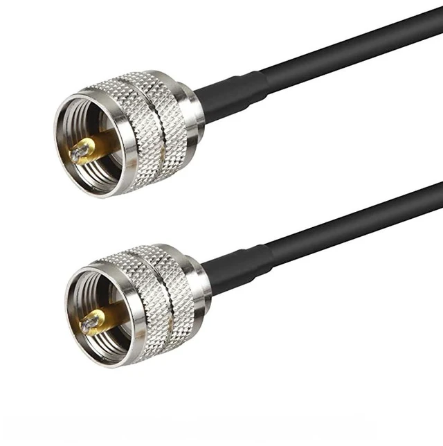 Main image of UHF SO239 to SMA Male Female to PL259 Connector Crimp for RG58 Coax Extension Antenna Pigtail Jumper Brass RF Low Loss Cable