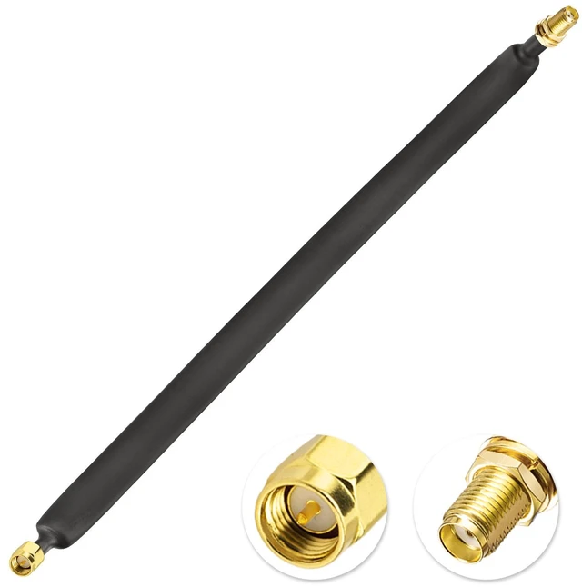 Main image of 20cm 30cm 40cm 60cm Flat Window Door Feed Thru RP-SMA RPSMA Male TO Female Extension Cable for LoRa Antenna Coaxial