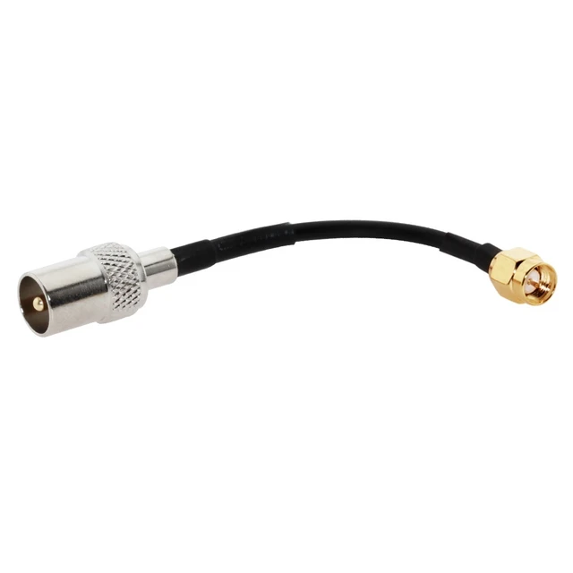 Main image of RG174 Cable IEC PAL DVB-T to SMA / F TV Male Plug & Female Jack RF Jumper Pigtail Adapter 20cm