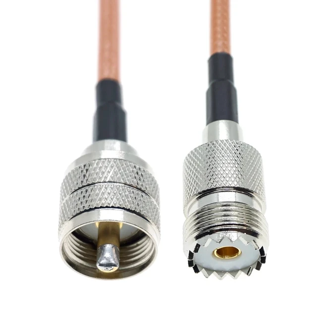 Main image of RG400 UHF Male to UHF PL259 SO-239 Male Female Plug Jack Crimp Coaxial Connector RF Car WIFI antenna extension Copper coax cable