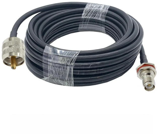 Main image of 1PCS PL259 UHF Male to TNC Male RG58 Pigtail Cable Radio Antenna RF Extension Cable Jumper for CB Radio Ham Radio FM Transmitter