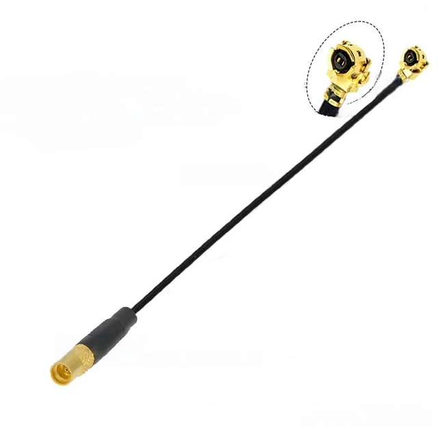 Main image of 10Pcs uFL/IPX1/MHF4 Female Connector to MMCX Male 90 WiFi Antenna RF RF1.13/RG178 Cable Extension Cord MMCX RF Jumper Pigtail