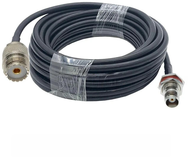 Main image of PL259 UHF Male to TNC Male Plug RG58 Pigtail Cable Radio Antenna RF Extension Cable Jumper for CB Radio Ham Radio FM Transmitter