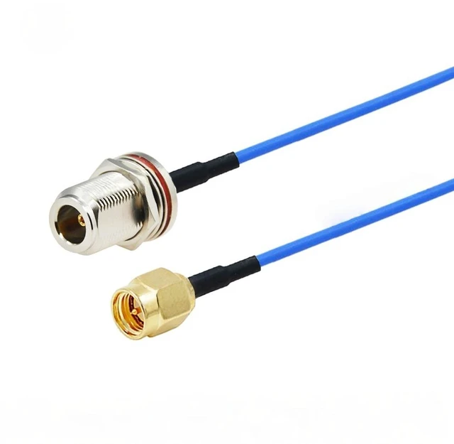 Main image of 1PCS RG-405 N to SMA Connector SMA Male/Female to N Male/Female Blue RG405 Coaxial Pigtail Cable Extension Jumper 50Ohm