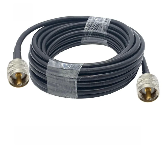 Main image of RG58 Coax Cable SL16 UHF PL259 Male To UHF Male Connector PL-259 Male To UHF Male Crimp for RG58 Pigtail Antennm 50CM/1M/2M/5M