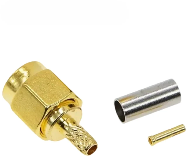 Main image of 5/20PCS Copper Material SMA Male (Female Pin) RF Plug Jack Crimp for RG174 RG316 LMR100 Cable Connector
