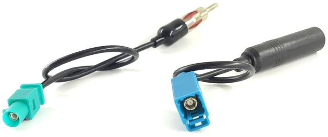 Main image of 2pcs Car Fakra Radio Female/Male Port ISO DIN Antenna Adapter Cable for Aftermarket Vehicle