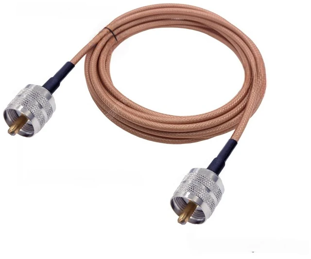 Main image of RG142 PL259 UHF Male Plug/ SO239 UHF Female Jack Double Shielded RG-142 50-3 RF Coaxial Pigtail 50 Ohm Antenna Extension Jumper
