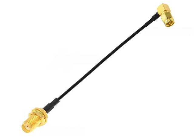 Main image of RF1.13 SMA to SMA Cable SMA Male/Female to Male Right Angle Connector RF Coax Jumper 50 Ohm WIFI Antenna Extension Pigtail Cord