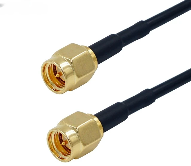 Main image of RG174 SMA Male Plug to SMA Male Plug RF Jumper Pigtail Coax Cable