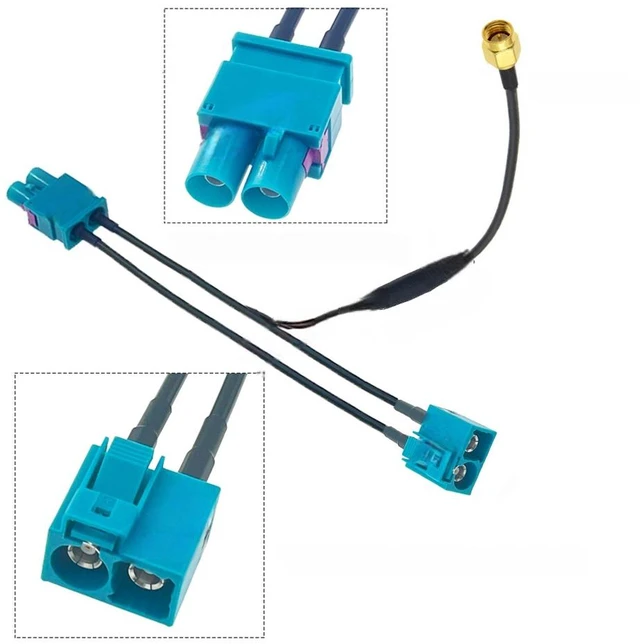 Main image of Twin Fakra Z to SMA Splitter cables Custom-made RF Coaxial Cable Jumper