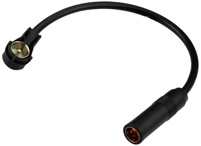 Main image of Car radio antenna coax 20cm adapter line DIN 41585 socket to ISO plug