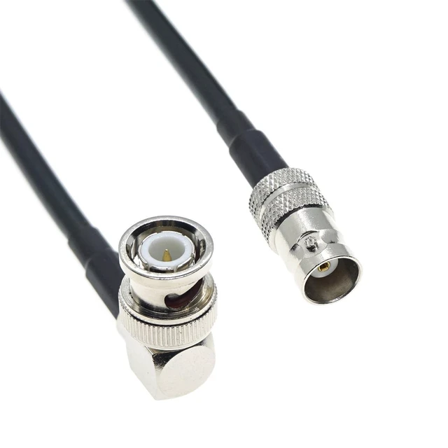 Main image of RG58 BNC Male Female to BNC Male Female Jack Plug Right Angle Connector RF Coax Coaxial Cable Wire Pigtail Jumper Extension cord
