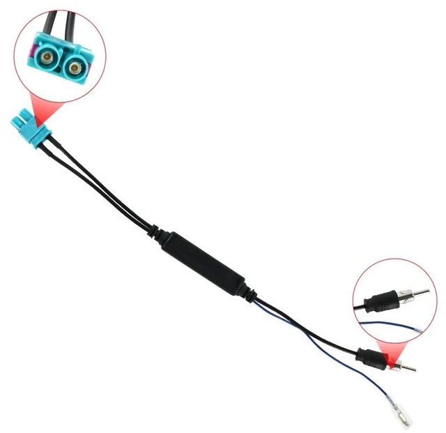 Main image of For Aftermarket Radio Wire Dual Antenna Adapter Cable For Aftermarket Stereo