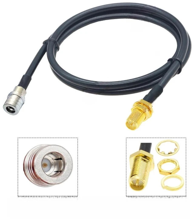 Main image of 1PCS QMA to SMA RG58 Cable QMA Male to SMA/RP-SMA Male Female Jack Plug 50Ohm Low Loss RF Coaxial Extension Pigtail