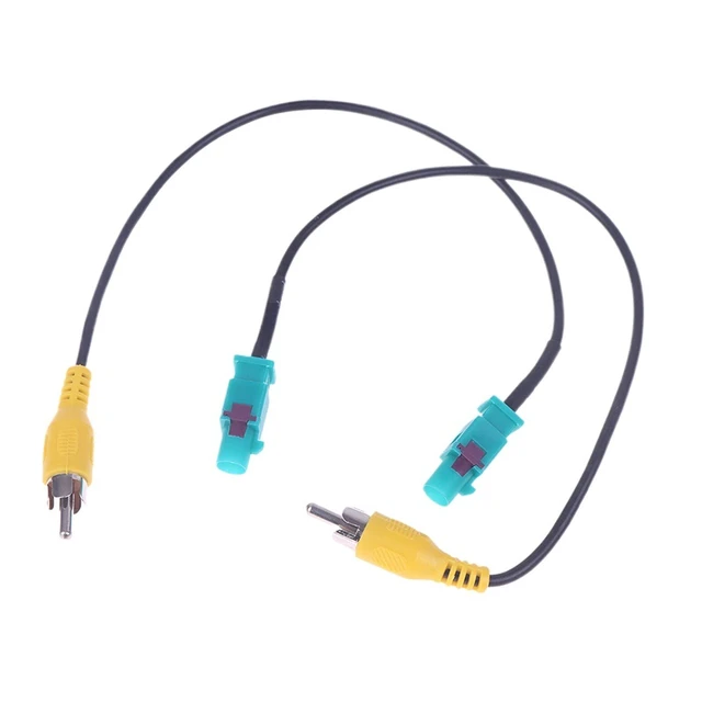 Main image of 1/2pcs Fakra to RCA Connector Cable for Car Rear Sight Conversion, Rear View Camera Adapter