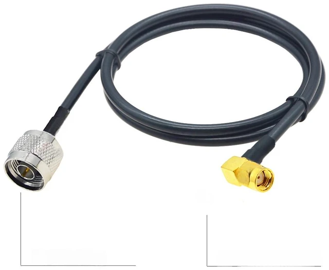 Main image of 1PCS N to SMA RG58 Cable N Male to SMA / RP-SMA Male Straight / Right Angle 90 RF Coaxial RG-58 Extension Jumper