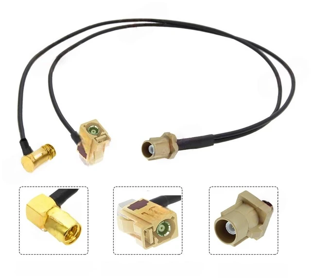 Main image of Fakra to SMA Splitter Jumper Fakra I Male to 1xFakra I Female 1xSMA Male Plug Adapter Pigtail Auto Car GPS Wire Harness 10CM~10M