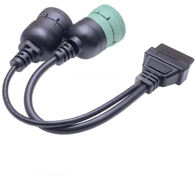 Main image of T3LF 9 Pin and 6 Pin Y-Cable to OBD 2 Extension Splitter 9 Pin J1939 & 6Pin J1708 Pin Adapter,OBD2 Splitter Cable