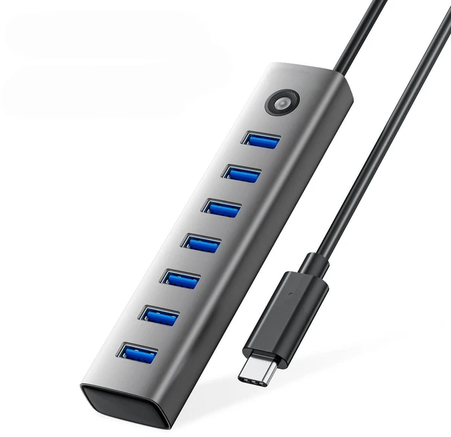 Main image of 7 IN 1 USB 3.0 Hub 5Gbps Type -C Docking Station for Type-C Laptop Laptops USB 3.0 7-Port HUB PC USB Adapter Spliter