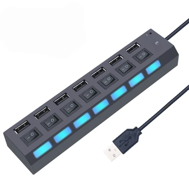 Main image of USB Hub 3.0 Hub USB 3 USB 2.0 Multi USB Splitter Power Adapter 4/7 Port Multiple Expander 2.0 with Switch for PC Accessories