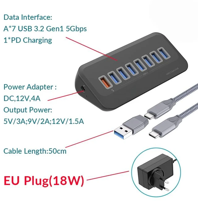 Main image of USB 3.2 Docking Station HUB Type C USB 3.0 Adapter Multifunction Multi Ports Docking Station with SD Card for Laptop PC