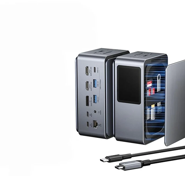 Main image of Smart Screen 13 in 1 8K@30Hz USB C MST Docking Station Hub Triple Monito USB 3.2 10Gbps for Type-C Laptop Windows Laptop