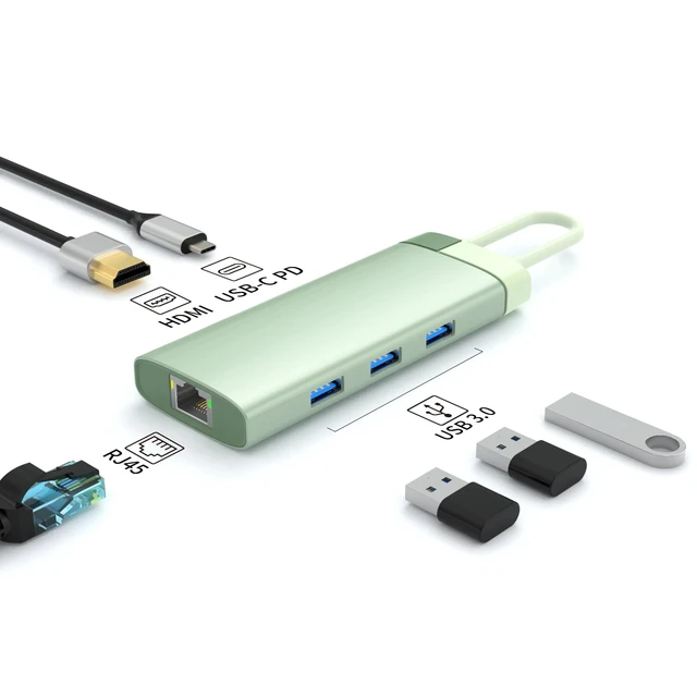 Main image of USB C HUB Type C to Video Output PD 100W Adapter For Type-C Laptop Type-C Phone Type-C Laptop Accessories Docking Station