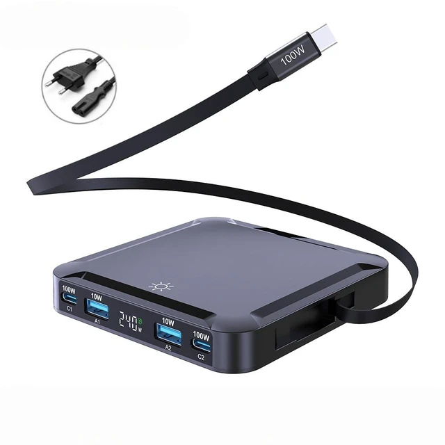 Main image of 175W GaN USB C Charger LED Display 6-Port Desktop Charger Type C PD 100W Fast Charging for Type-C Laptop Type-C Phone