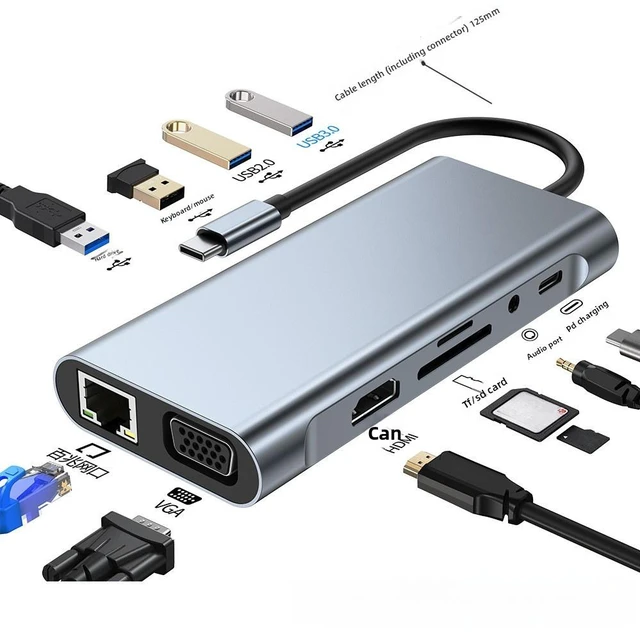 Main image of Type-C Docking Station Type-C Laptop Multi-Port Laptop Expander 11-in-1 Docking Station