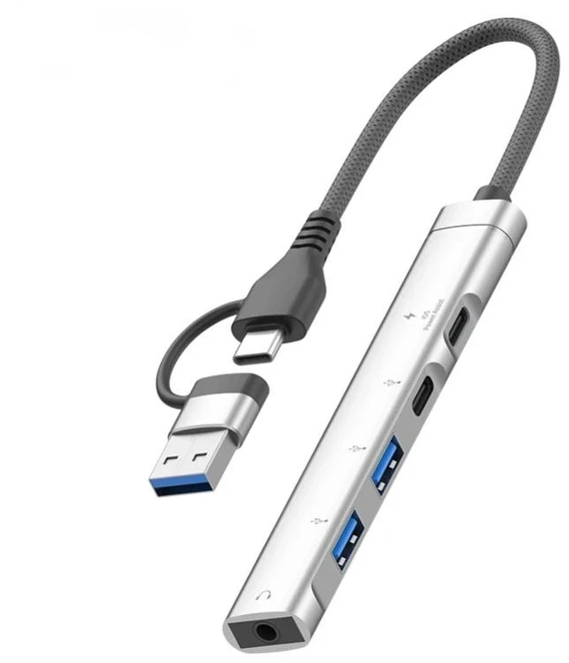 Main image of 1 PC Type-C To 3.5mm Audio Adapter OTG USB hub to Laptop Universal Computer Docking Station Splitter for pc cmultiport Adapter