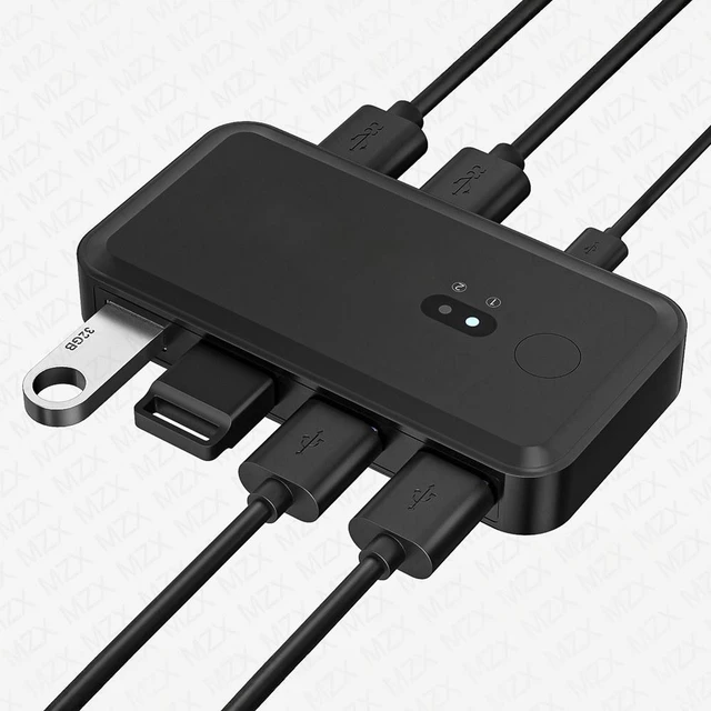 Main image of USB 3.0 Switcher KM Switch Selector KVM Hub Docking Station 2 Computer Laptop PC Desktop Accessories Share Printer Keyboard