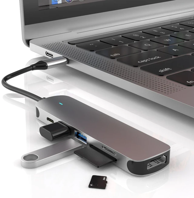 Main image of Type C to Video Output Adapter USB C Hub Docking Station for Type-C Laptop Type-C Phone - USB 3.0 HUB with Ethernet Port