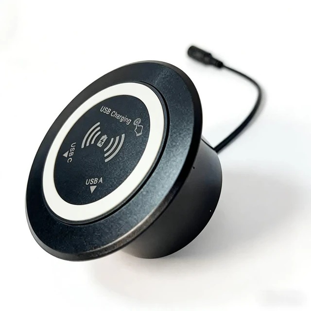 Main image of 3 in 1 Wireless Charger Built in Type-C USB Ports Desktop Embedded Charging Station for Type-C Phone