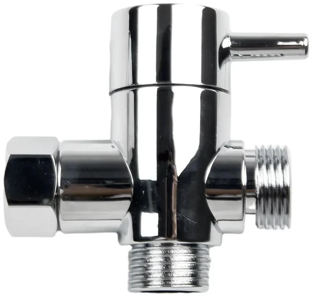 Main image of Generic for 3 Way T-adapter G1/2 Inch Tee Connector With Shut Off Valve Shower Diverter For Bath Toilet Bidet Sprayer Shower Head