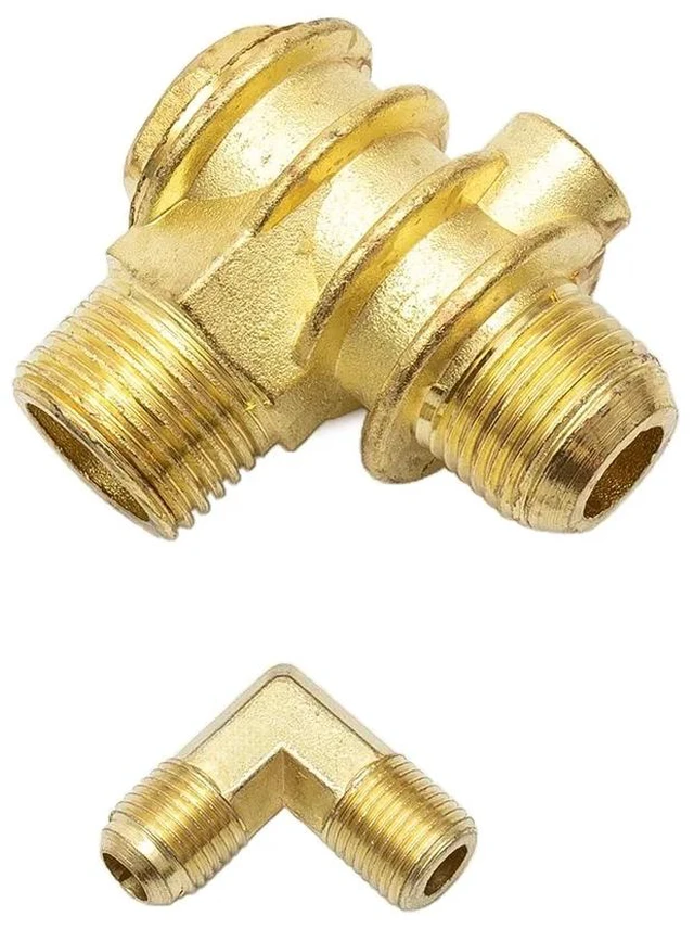 Main image of Generic for 3-Port Check Valve Brass Male Threaded Workshop Replacement Air Compressor Check Valve