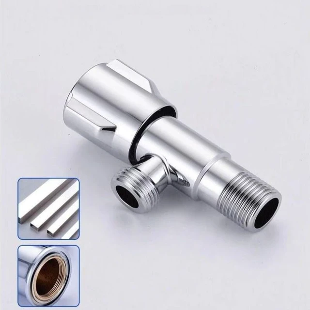 Main image of Generic for Angle Stop Valve Water Shut Off Valve, G1/2in Copper Triangular Thickened Design Leak for Home Use, Bathroom & Kitchen Accessory