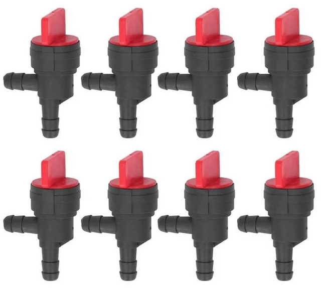 Main image of Generic for 8Pcs 1/4in Fuel Cut Off Valve 90 Degree Shut Off Valve Straight Gas Valve for for Oregon for MTD for