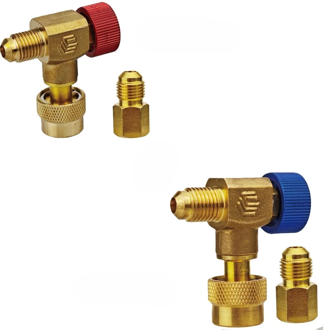 Main image of Generic for 4PCS Right Angle Copper Air Conditioner Safety Valve R22/32/410 Fluorine Adding Valve Refrigerant Adapter