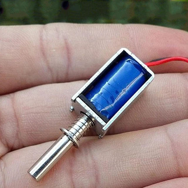 Main image of Generic for Mini DC 3V-12V 6V Electromagnet Miniature Solenoid Valve Cabinet Lock Special Frame Push Pull Electronic Lock Spring Return