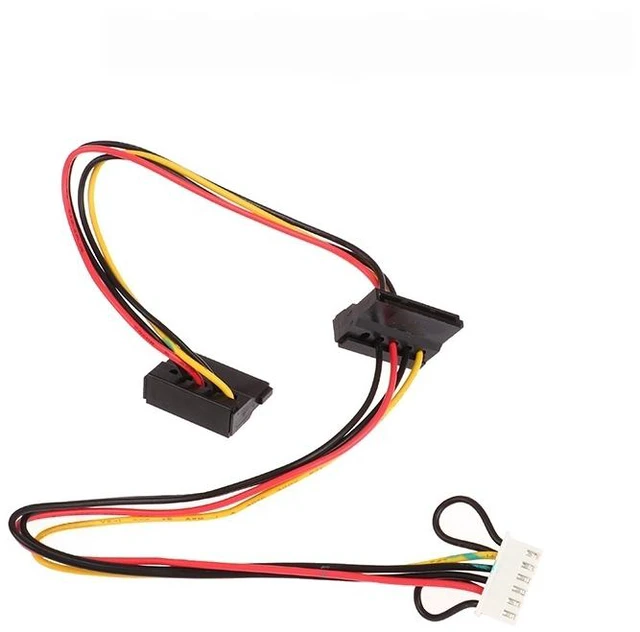 Main image of For 6 Pin To 2-Port HDD SATA Power Socket Cable Conector For Computer Mainboard N50-610 Disco Duro ATX PSU